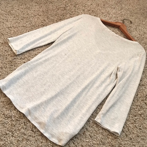 Max studio | grey and cream heathered top - Picture 4 of 10